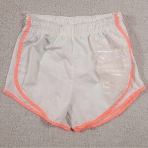 Nike Women’s White Athletic Shorts with Coral Trim